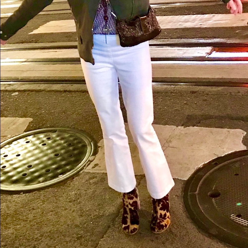 EUC STELLA MCCARTNEY GOLD/RUST/BURGUNDY/LT BLUE VEGAN VELVET BOOT